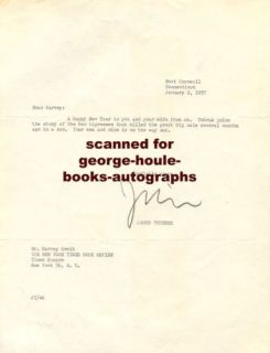  James Thurber Letter 1957 F Scott Fitzgerald
