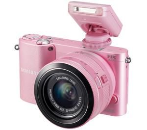Samsung NX1000 Smart Wi Fi Digital Camera Body & 20 50mm Lens Pink NEW