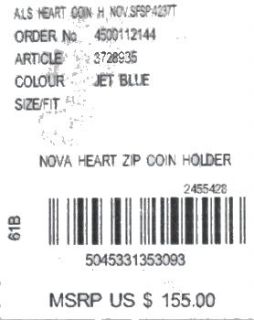 Burberry Womens Nova Check Heart Zip Coin Holder Jet Blue $155
