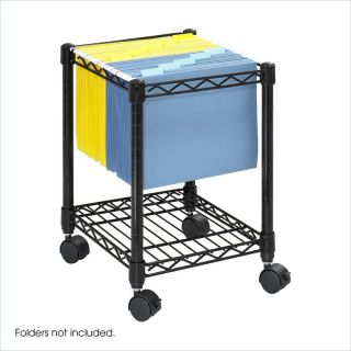 Safco Compact Metal Mobile File Cart Black Filing Cabinet