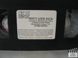 DonT Look Back VHS Eric Stoltz Dwight Yoakam 026359133138