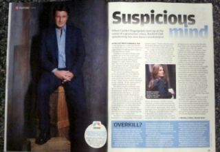 Nathan Fillion The Castle TV Star 2 Page Suspicious Minds Feature 2012