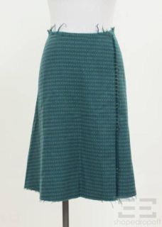 Erica Tanov Green Fringe Wrap Skirt Size 3