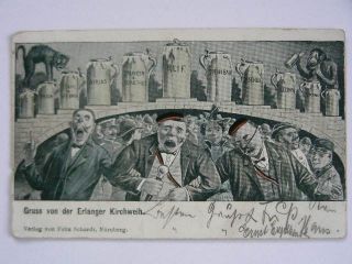 Germany Erlangen Gruss von der Erlanger Kirchweih, stamped 1901
