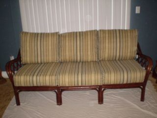 BRAXTON CULLER FINE FURNITURE RATTAN TROPICAL SOFA OCCASIONAL EXCELLNT