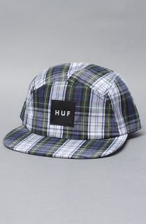 HUF The Tartan Prep Half Moon Volley Hat in Green