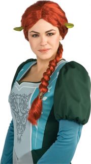 Disney Shrek Princess Fiona Red Wig Props Headpiece Accessories Adult