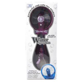 Summer Mini Handheld Bottle Water Spray Mist Cooling Fan Purple