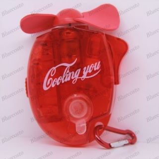 New Mini Portable Water Mist Spray Cooling Cool Fan Red