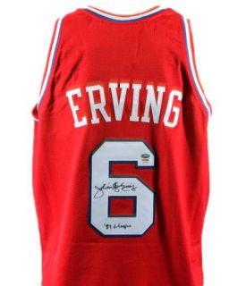 Julius Erving Autographed 76ers Jersey w 83 Champs PSA DNA Certified