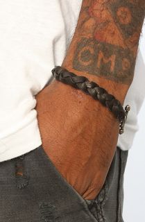 Ettika The Black Bradied Deerskin Leather Bracelet