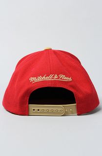  the san francisco 49ers arch tri pop snapback cap in red gold $ 26 00