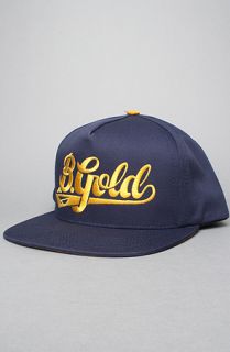 Benny Gold The B Gold Snapback Cap in Navy Yellow