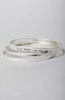 Accessories Boutique The Silver Metal Hammered Bangle Set  Karmaloop