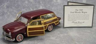  Mint 1 24 Scale Die Cast Model Car 1949 Ford Woody Wagon w COA