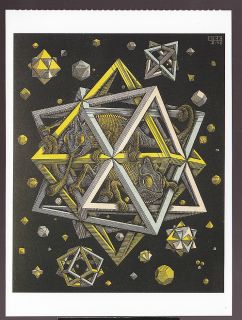 Escher Stars 1948 Art Artwork Painting Postcard