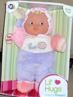  Lil Hugs Babys First Doll, 12 Purple Soft Body With Attached Rattle