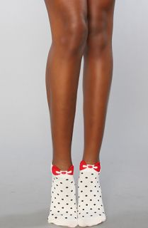 Accessories Boutique The Hello Polka Dot Sock in White  Karmaloop