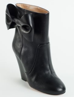 New 2012 Red Valentino Black leather Booties Size 38.5 US 8.5