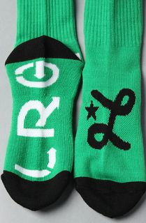LRG Core Collection The Core Collection Crew Socks in Kelly