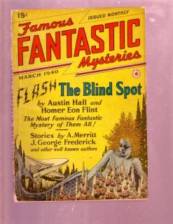 Famous Fantastic Mysteries 6 Mar 1940 Pulp Finlay Art VG
