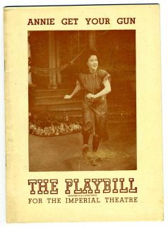 Playbill Annie Get Your Gun Ethel Merman 1947 Ray Middleton Imperial