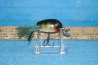 Vintage Fishing Lure Creek Chub Ding Bat Glass Eye Found in Old Wood