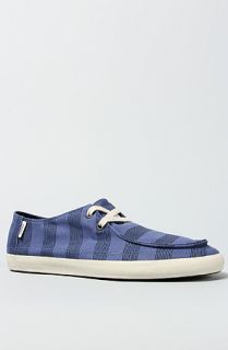 Vans Footwear The Rata Vulc Shoe in Blue Stripes