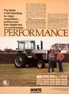1980 Ad White Farm Equipment Field Boss Farming Equipment Machinery