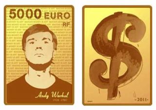 France 2011 5000 Euro Andy Warhol 1 Kilogram Pure .999 1kg Proof Gold