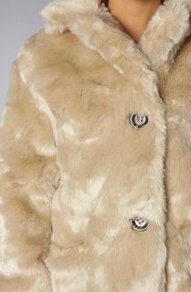 MINKPINK The Double Agent Fur Coat Concrete