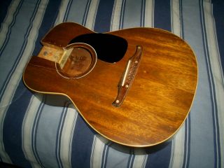 Vintage 1968 Fender Newporter Malibu Acoustic Guitar Body for Project