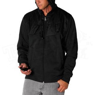 New Rusty Wired Series Archive Fleece Audio Hoodie Jacket Black Large