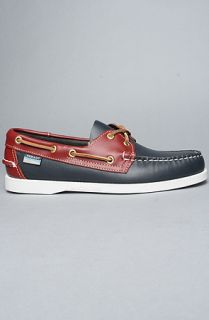 Sebago The Spinnaker Boat Shoe in Navy Red