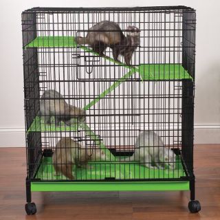 Multilevel Multiple Ferret Cage w Ramps Perches