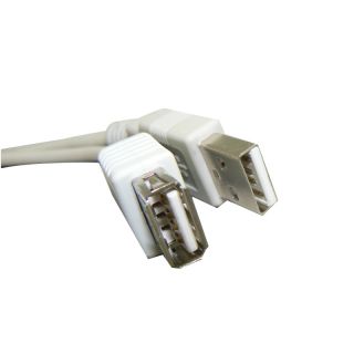  to Female M F Extension Cable Cord Connector 0 3M 1ft White