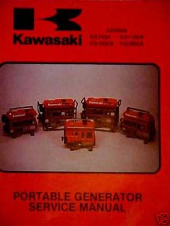 Kawasaki Generator KG 550 750 1100 2900 Service Manual