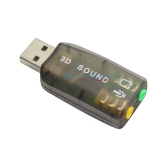 USB Sound Adapter Card External Audio 3D Virtual 3.5mm Jack Plug