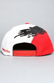 Mitchell & Ness The Detroit Red Wings Paintbrush Snapback Hat in Red