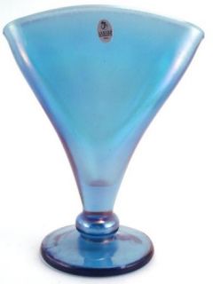 Fenton Blue Stretch Glass Fan Vase Metropolitan Museum of Art with