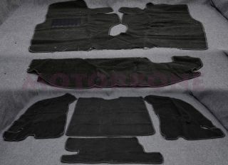 97 06 Jeep Wrangler TJ Interior Floor Mat Carpet 6 Pcs Black Full Set