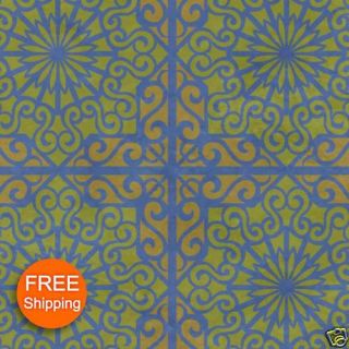 Moroccan Tile Stencil Paint A Large Floor Design 0155A