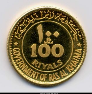 Ras Al Khaimah 100 Riyals 1970 Italian Unification Muhammad Al Qasimi