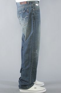 LRG The First Round True Straight Jeans in Medium Indigo Wash
