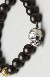 Cohen The Sterling Silver Skull Bracelet with Gold Beads  Karmaloop