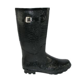 Henry Ferrera Croc Print Rubber Rain Boots
