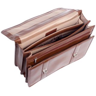 McKlein Flournoy Double Compartment Leather Laptop Case