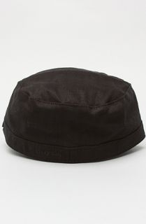 Brixton The Busker Hat in Black Herringbone Twill