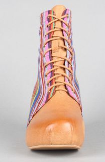 Jeffrey Campbell The Revolver Shoe in Red Multi Stripe