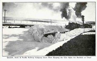 Quanah Texas TX 1920s Quanah Acme & Pacific Railroad Snow Plow Vintage
